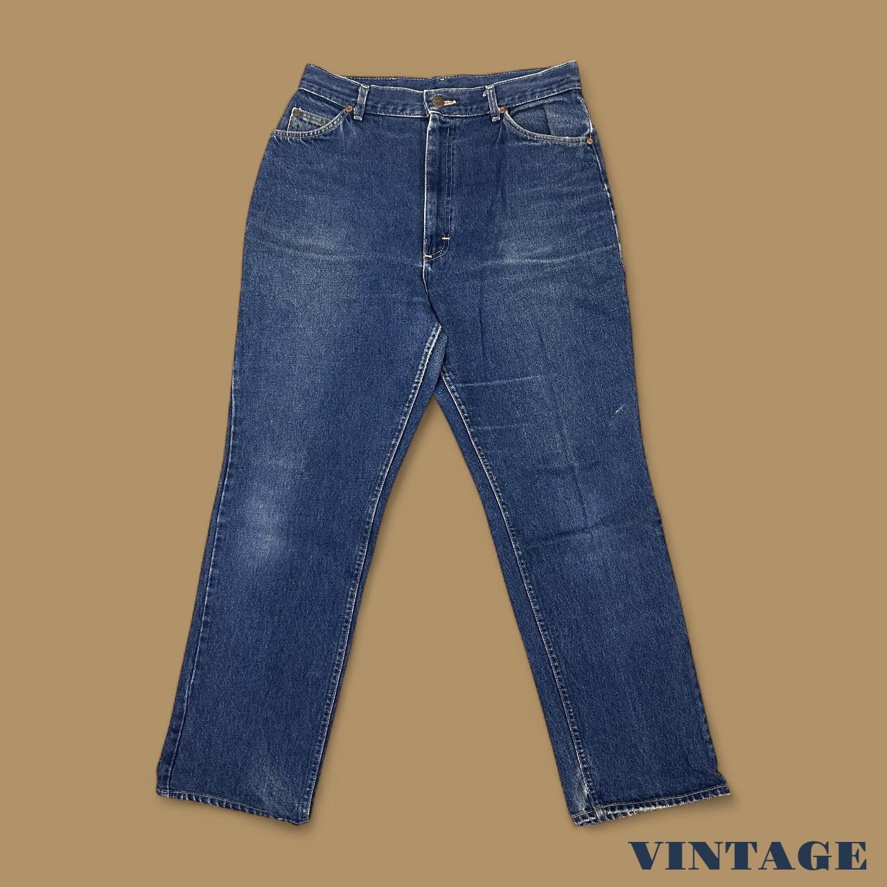 Vintage Lee Straight Leg Boyfriend Jeans Dark Blue W32 L30
