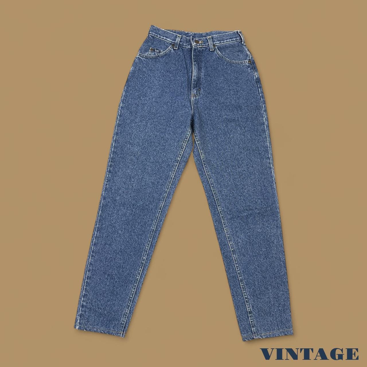 Vintage 90's Lee Tapered Leg Mom Jeans Mid Blue W27 L30