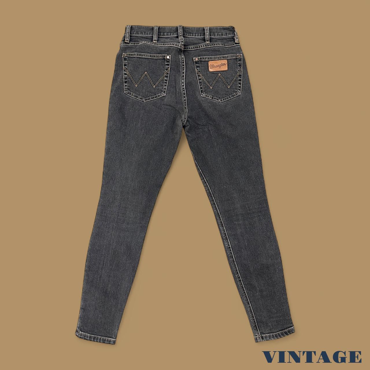 Vintage Wrangler High Rise Skinny Jeans Charcoal Black W28 L28