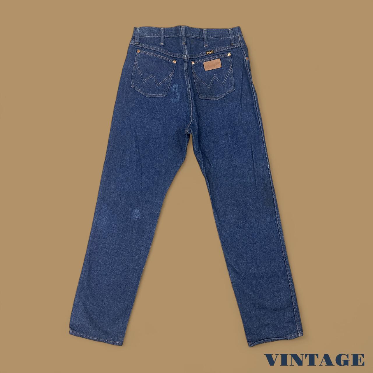 Vintage Wrangler USA Made Straight Leg Boyfriend/Mom Jeans Dark Blue W32 L34