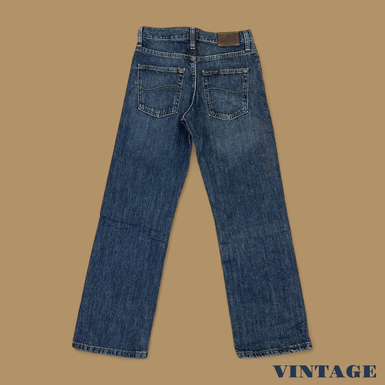 Vintage Lee Relaxed Straight Leg Boyfriend Jeans Dark Blue W27 L28