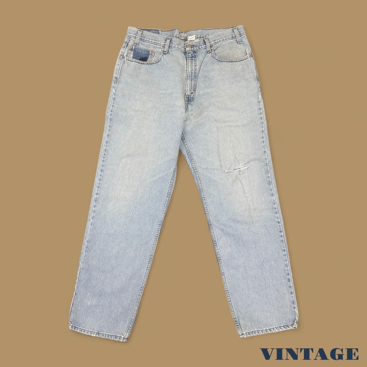 Vintage Levi's 550 Relaxed Straight Leg Jeans Light Blue W38 L32