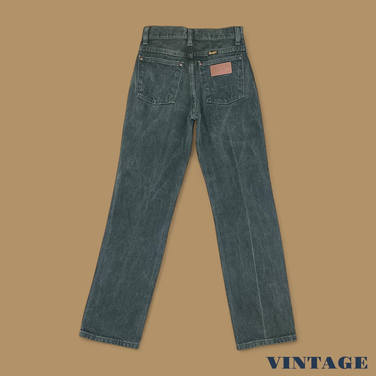 Vintage Wrangler USA Made Straight Leg Boyfriend Jeans Bottle Green W24 L28
