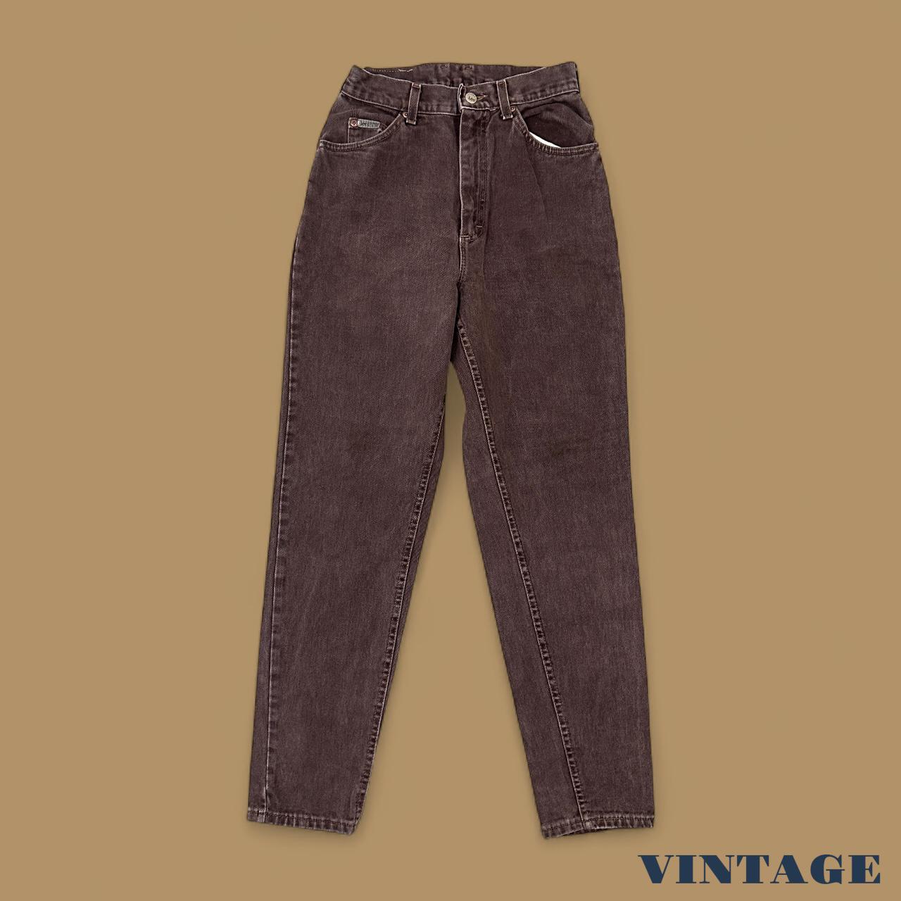 Vintage 90's Lee Tapered Leg Mom Jeans Dark Brown W26 L30