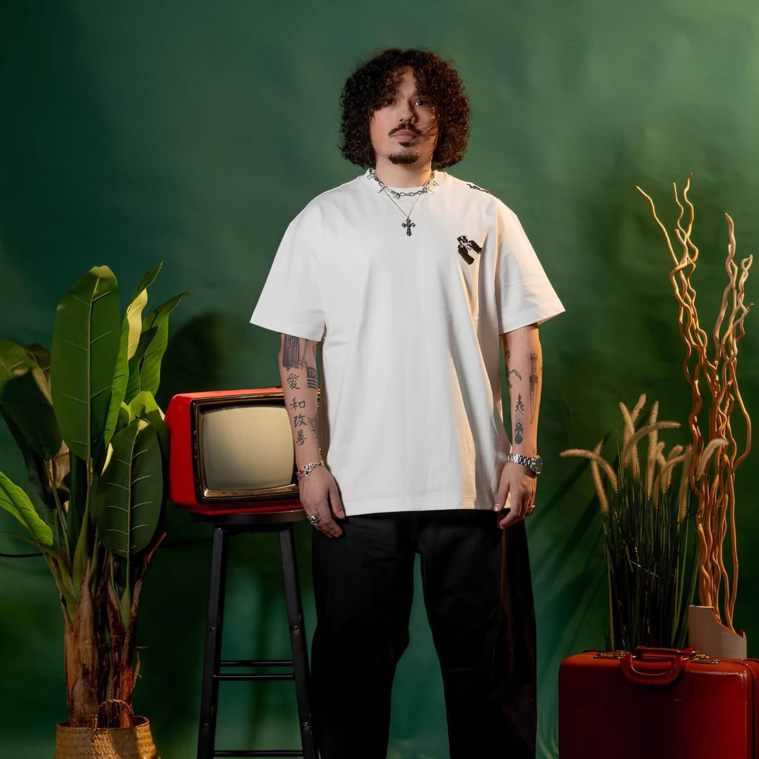 Villager Clothing T-Shirt worn by a male model at Brag Vintage