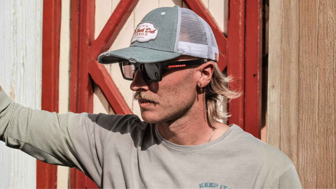 Vintage-inspired trucker cap showcasing one of this summer's biggest accessory trends.