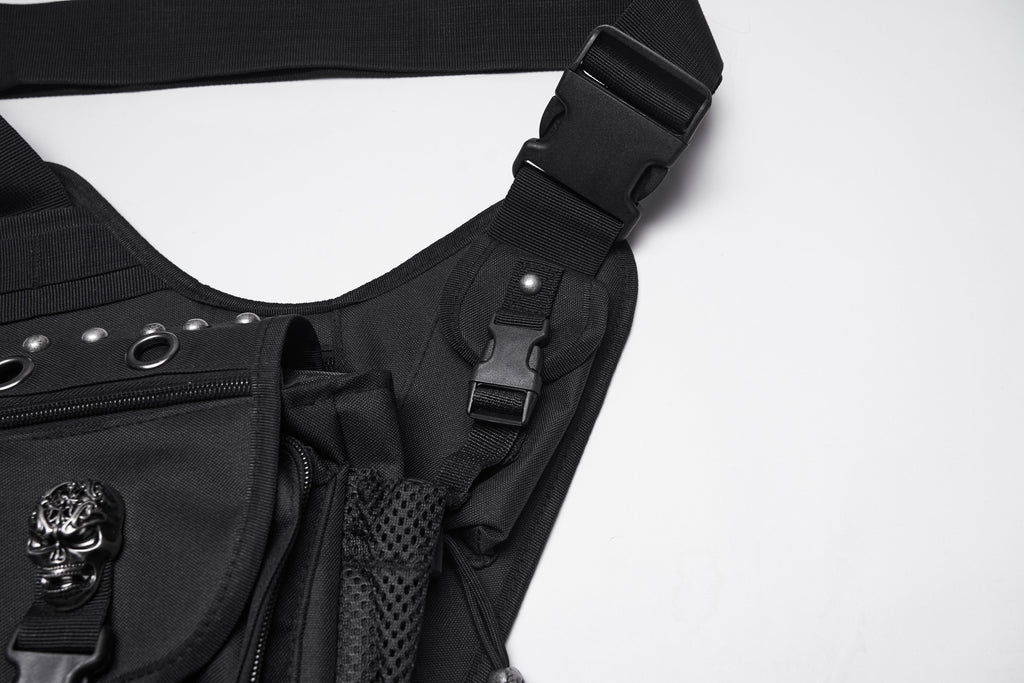 Punk Rave Techwear Skull Waist-Leg Bag