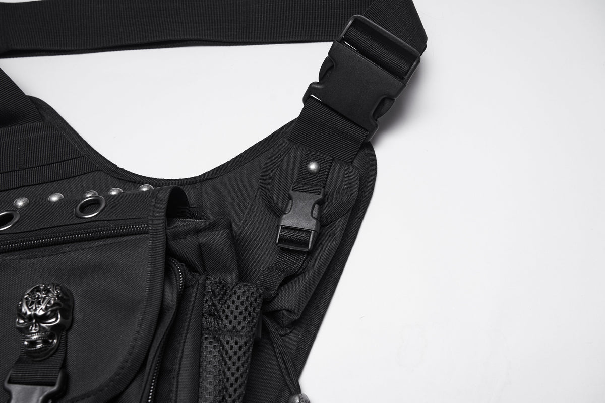 Punk Rave Techwear Skull Waist-Leg Bag