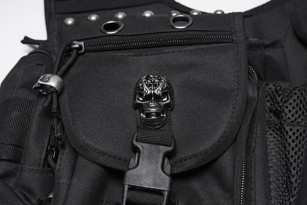 Punk Rave Techwear Skull Waist-Leg Bag