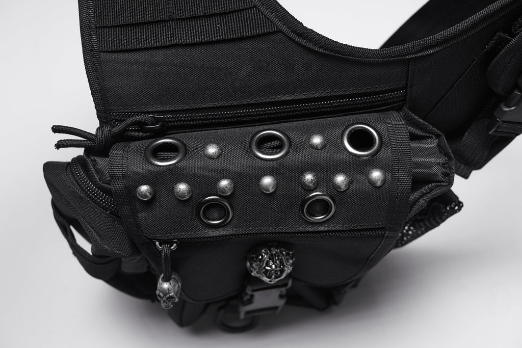 Punk Rave Techwear Skull Waist-Leg Bag