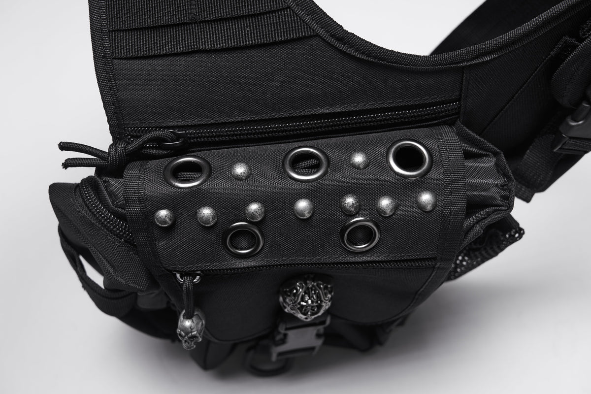 Punk Rave Techwear Skull Waist-Leg Bag