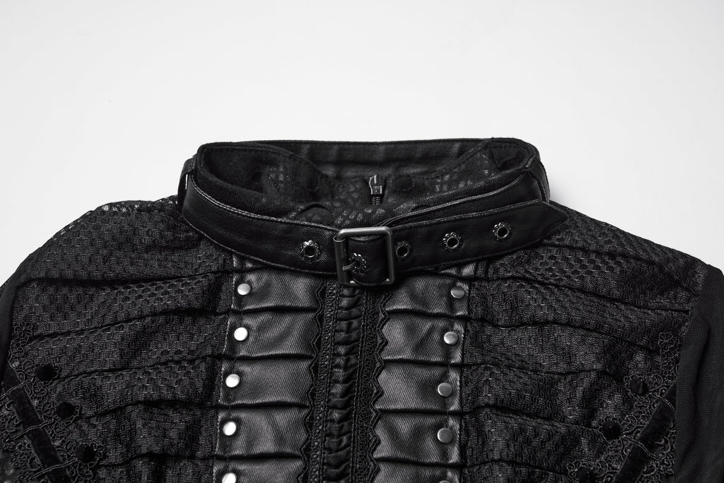 Punk Rave Seraphine Spinal Lace Panel Maxi Dress in Black