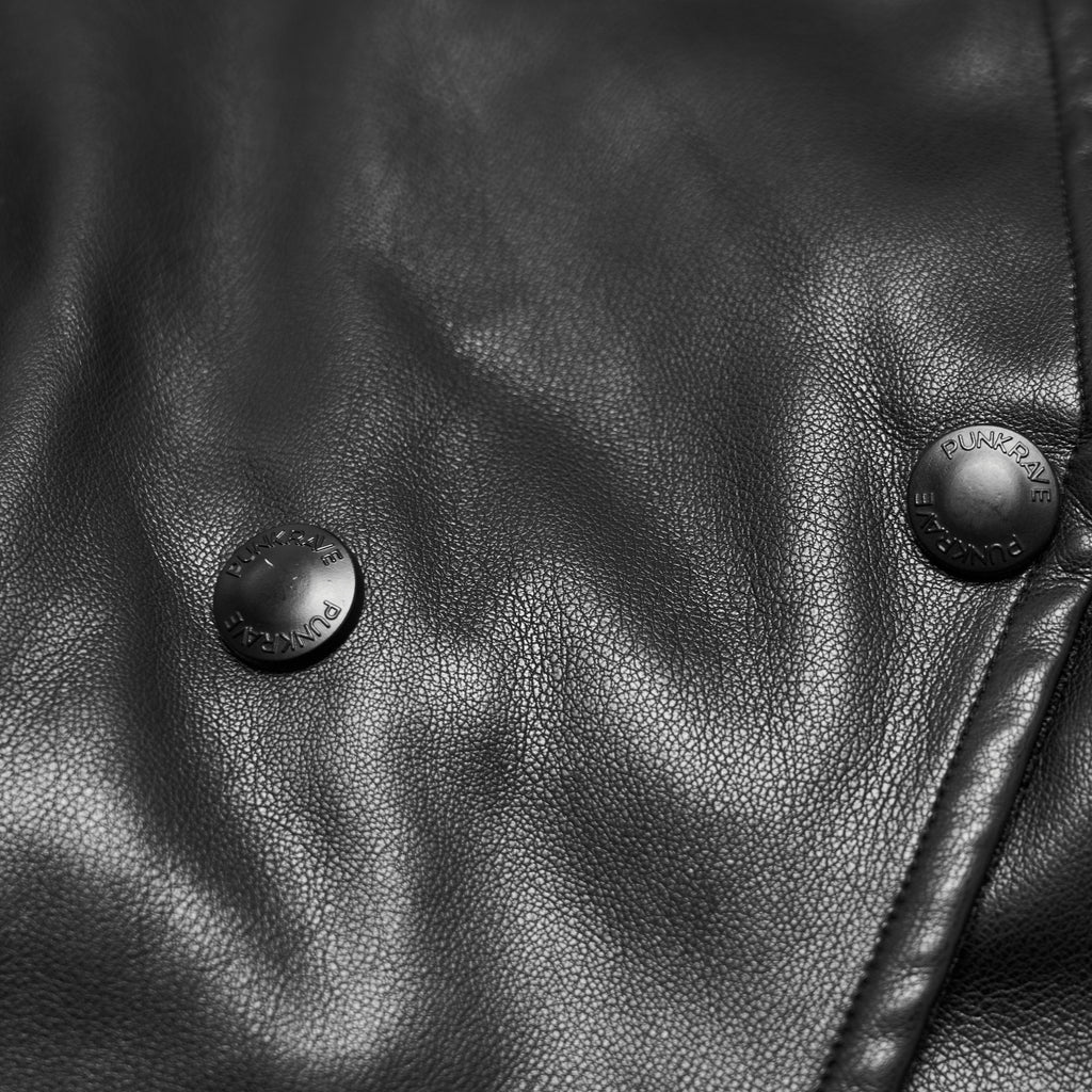 Punk Rave Nyx Hooded Faux Leather Jacket