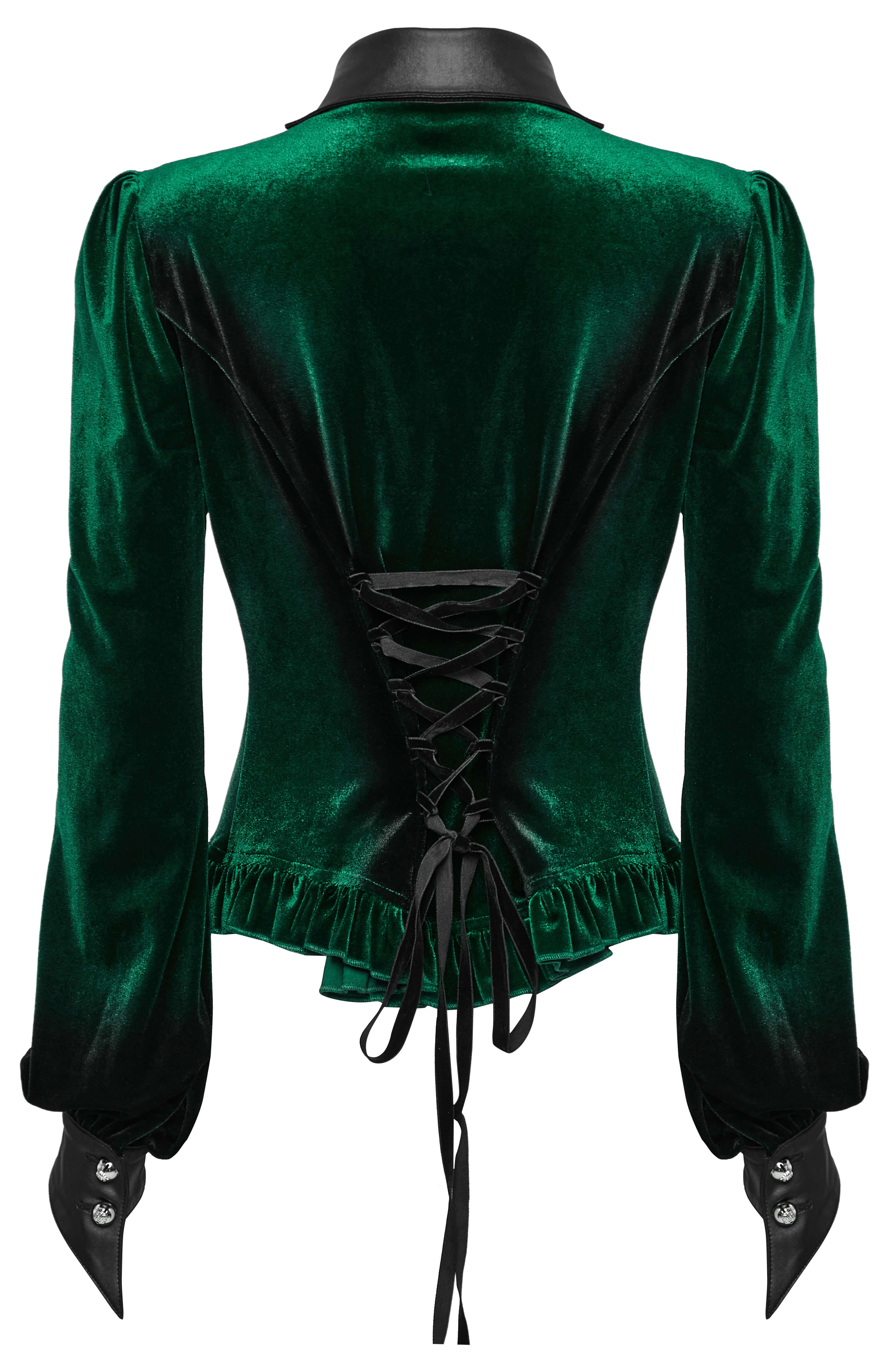 Punk Rave Fawn Gradient Printed Shirt in Green