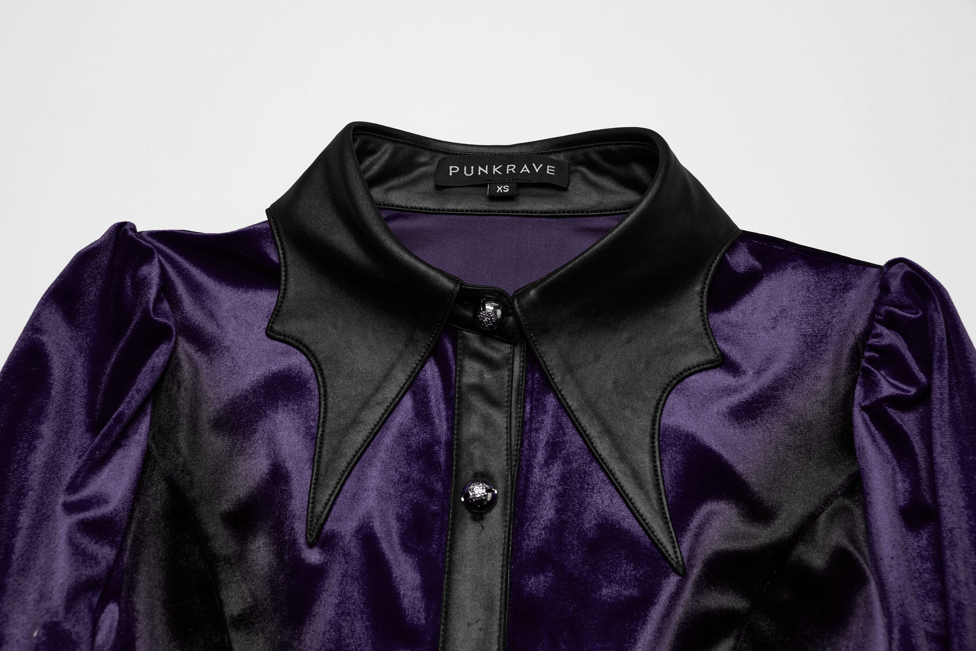 Punk Rave Fawn Gradient Printed Shirt in Violet