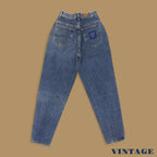 Vintage 80&#39;s Lee Skyriders Tapered Leg Mom Jeans Dark Blue W26 L30