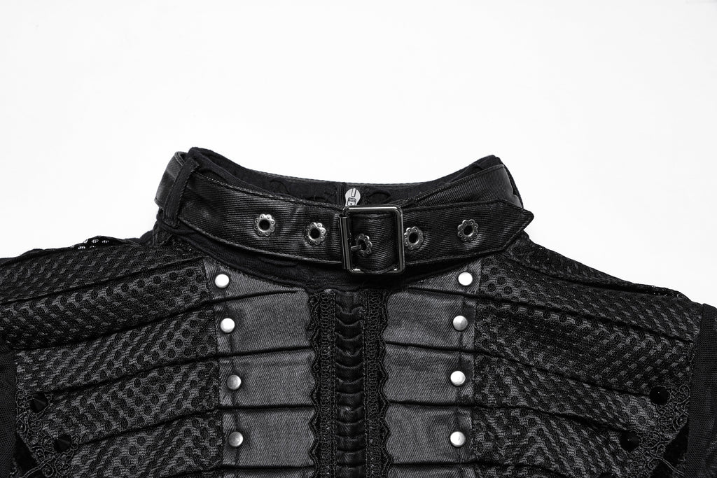Punk Rave Seraphine Spinal Lace Panel Maxi Dress in Black