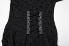 Punk Rave Seraphine Spinal Lace Panel Maxi Dress in Black