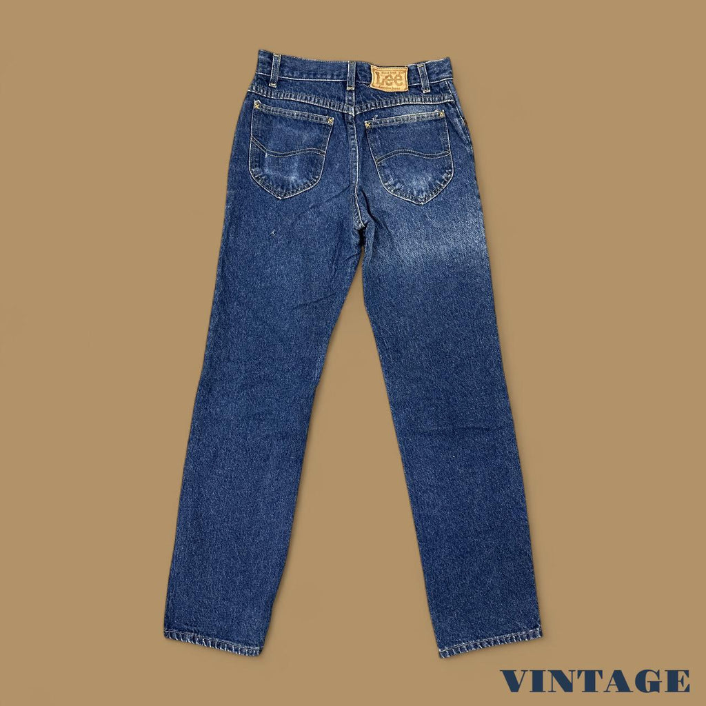 Vintage Lee Straight Leg Boyfriend Jeans Dark Blue W27 L30