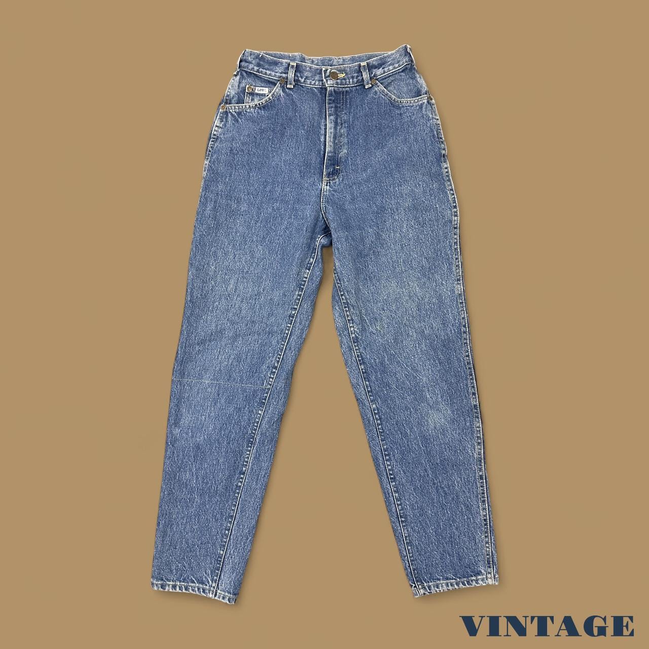 Vintage 80&#39;s Lee Riders Tapered Leg Mom Jeans Mid Blue W26 L29