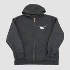 Vintage Jungo Ranches Zip Up Embroidered Thick Lined Hoodie Black XXL