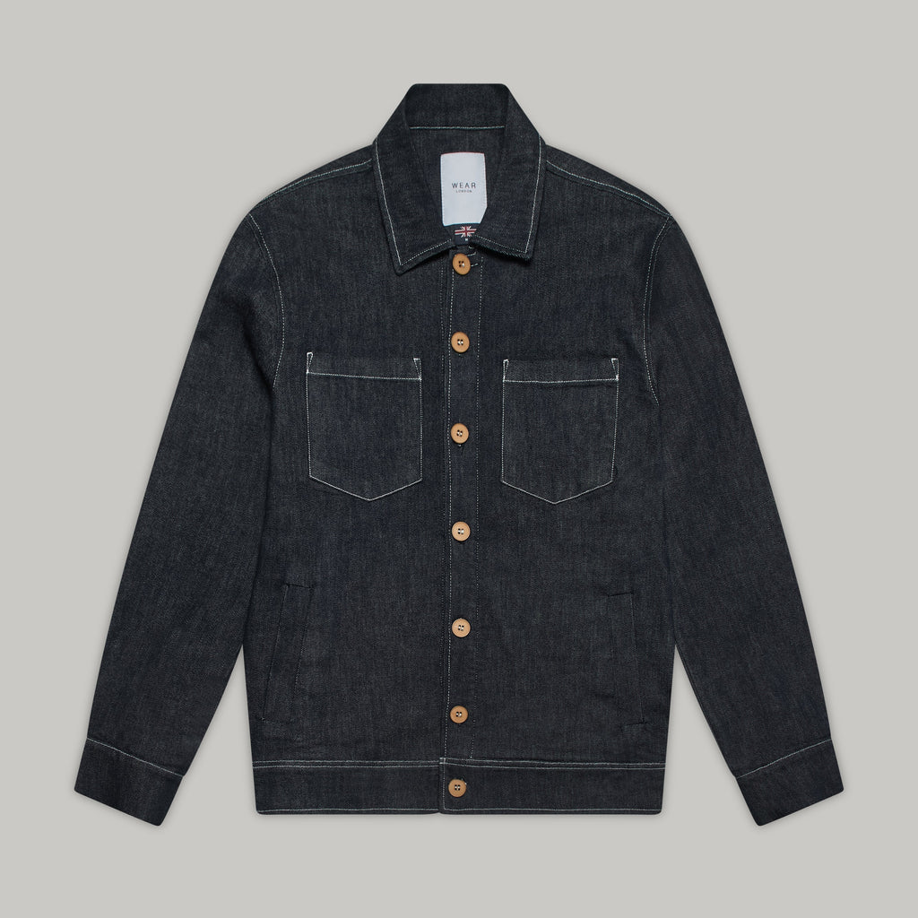 Turner Long Sleeve Shacket - Denim Stay Blue
