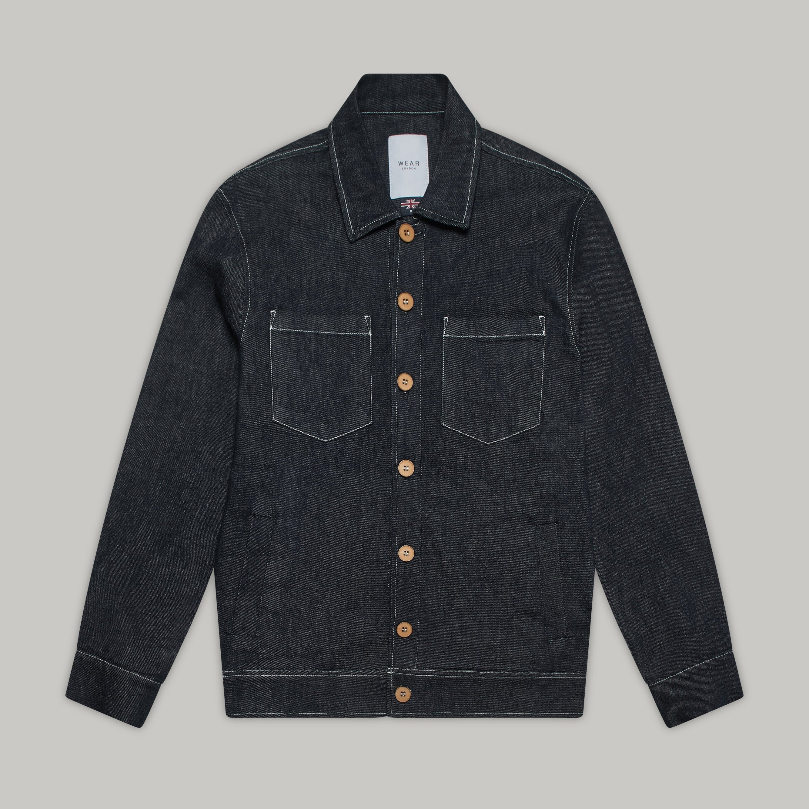 Turner Long Sleeve Shacket - Denim Stay Blue