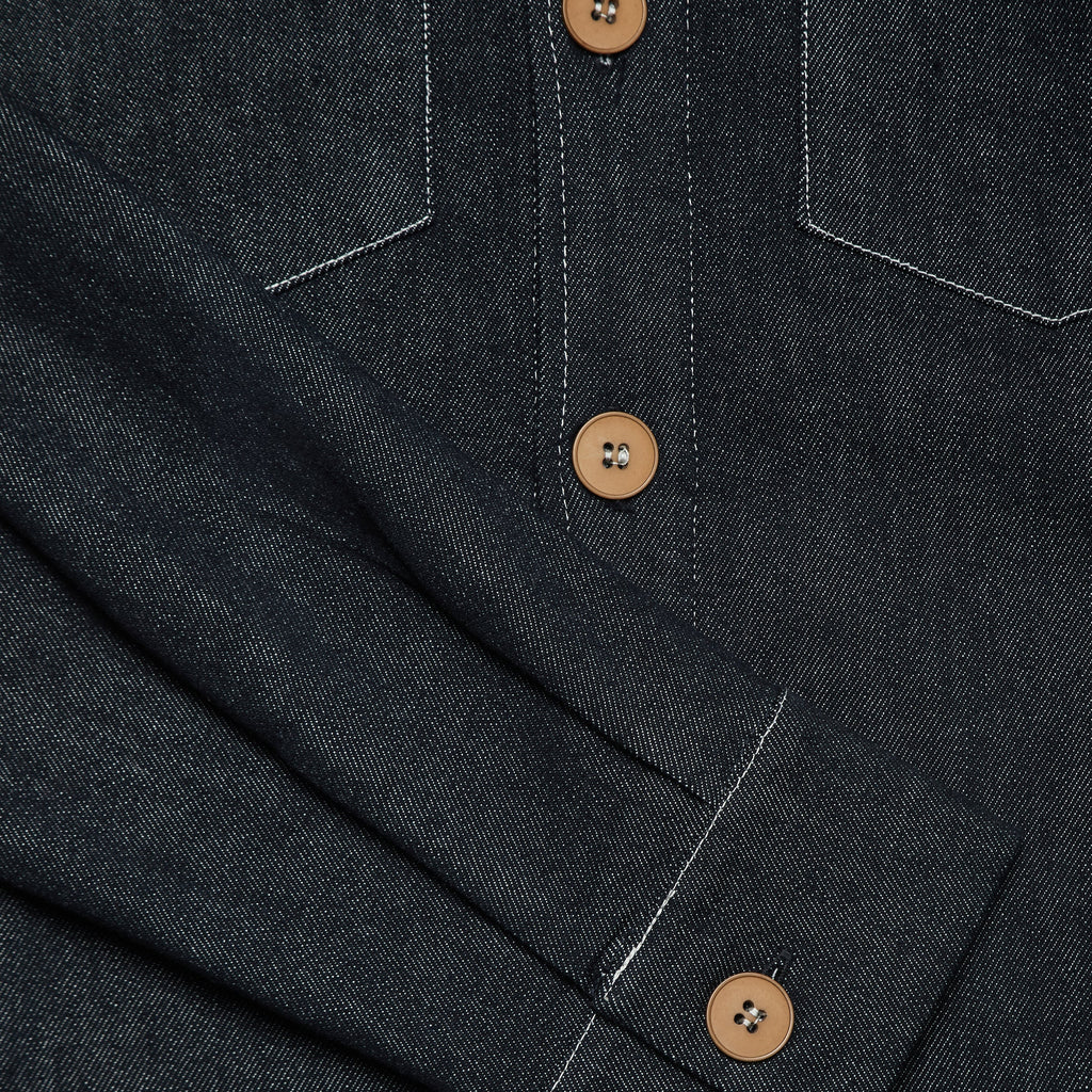 Turner Long Sleeve Shacket - Denim Stay Blue
