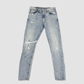 Vintage Levi's 512 Distressed Slim Straight Jeans Light Blue W32 L34