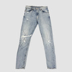 Vintage Levi's 512 Distressed Slim Straight Jeans Light Blue W32 L34