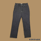 Vintage Lee Straight Leg Boyfriend Jeans Charcoal Black W34 L32