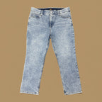 Vintage Lee Straight Leg Boyfriend Jeans Light Blue Acid Wash W36 L25