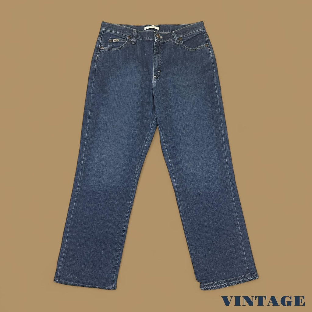 Vintage Lee Straight Leg Relaxed Jeans Dark Blue W34 L29