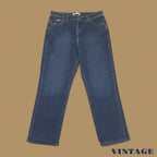 Vintage Lee Straight Leg Relaxed Jeans Dark Blue W34 L29