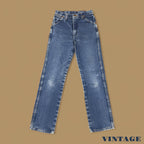Vintage Wrangler USA Straight Leg Mom Jeans Mid Blue W25 L29