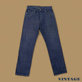 Vintage Hugo Boss Montana Straight Pinstripe Jeans Dark Blue W32 L32