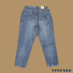 Vintage 90&#39;s Lee Tapered Leg Mom Jeans Mid Blue W30 L29