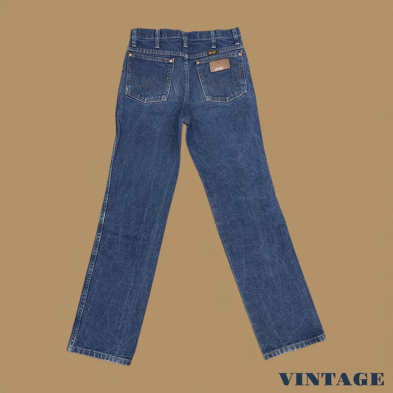Vintage Wrangler Straight Leg Boyfriend Jeans Dark Blue W28 L32