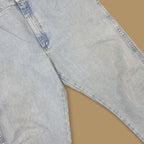 Vintage Wrangler USA Raw Hem Straight Leg Ankle Jeans Light Blue W38 L26