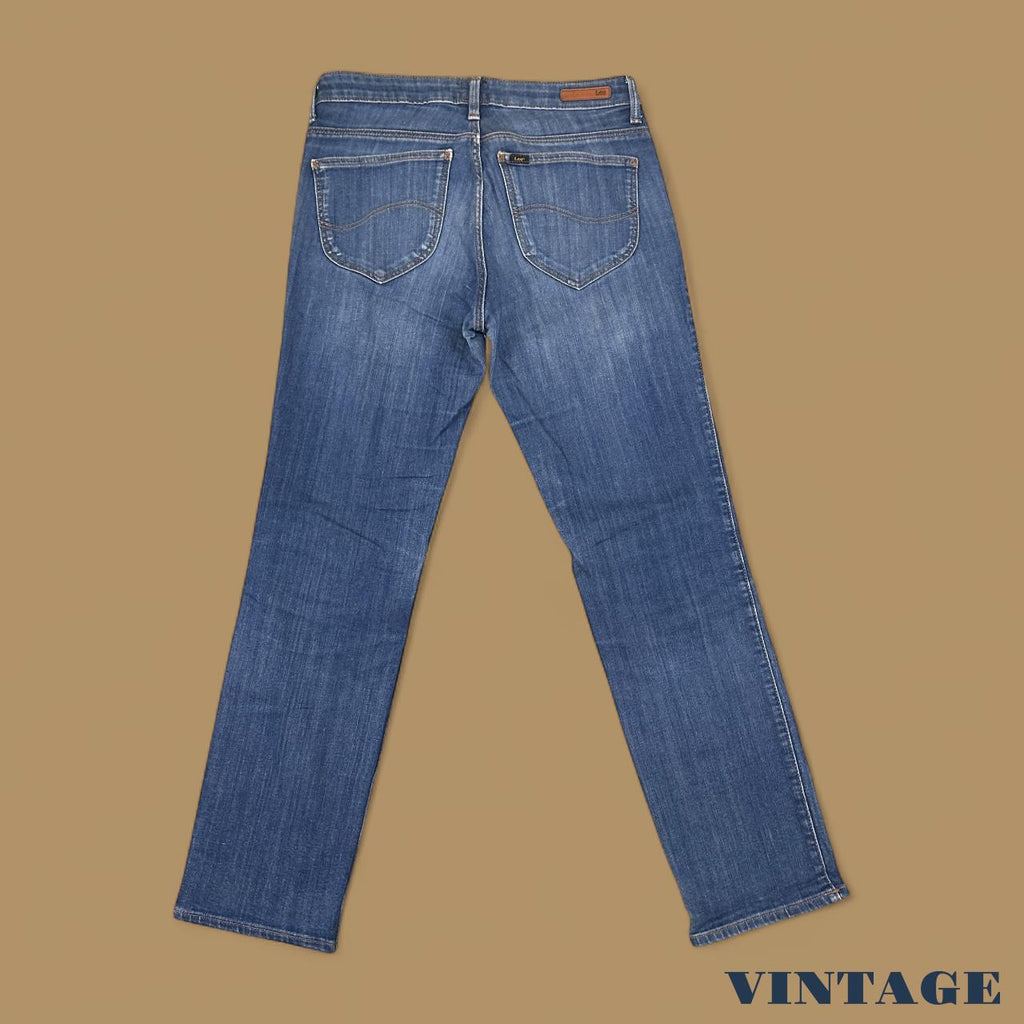 Vintage Lee Marion Straight Leg Jeans Dark Blue W31 L29