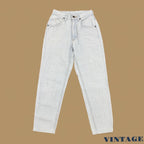 Vintage 90s Lee Tapered Leg Mom Jeans Light Blue Stonewash W25 L27