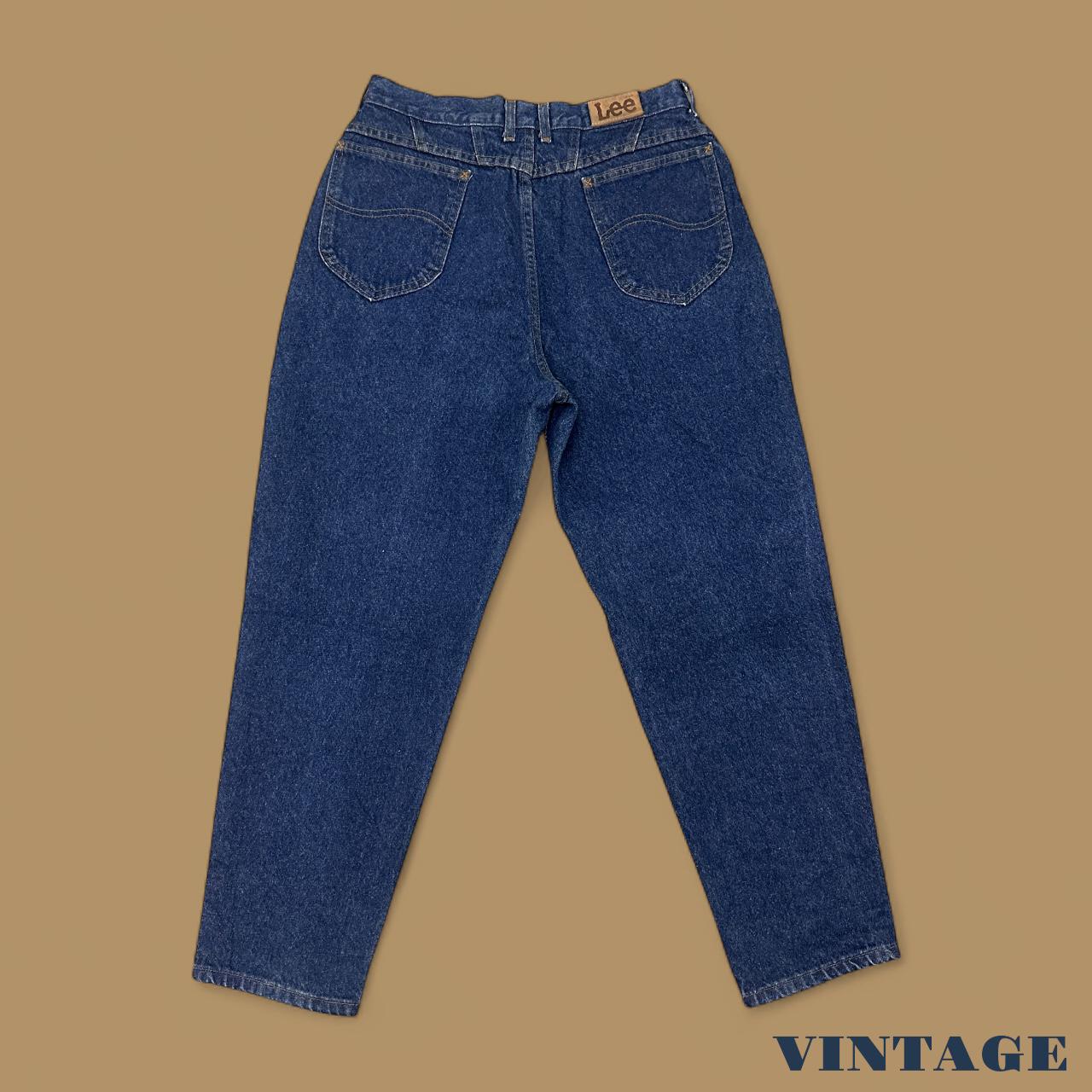 Vintage 90s Lee Tapered Leg Mom Jeans Dark Blue W30 L27
