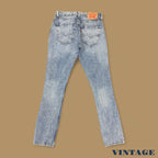 Vintage Levi&#39;s 512 Distressed Slim Fit Straight Leg Jeans Light Blue W29 L32