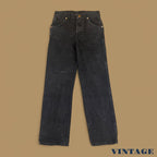 Vintage Wrangler Straight Leg Boyfriend/Mom Jeans Black W24 L26