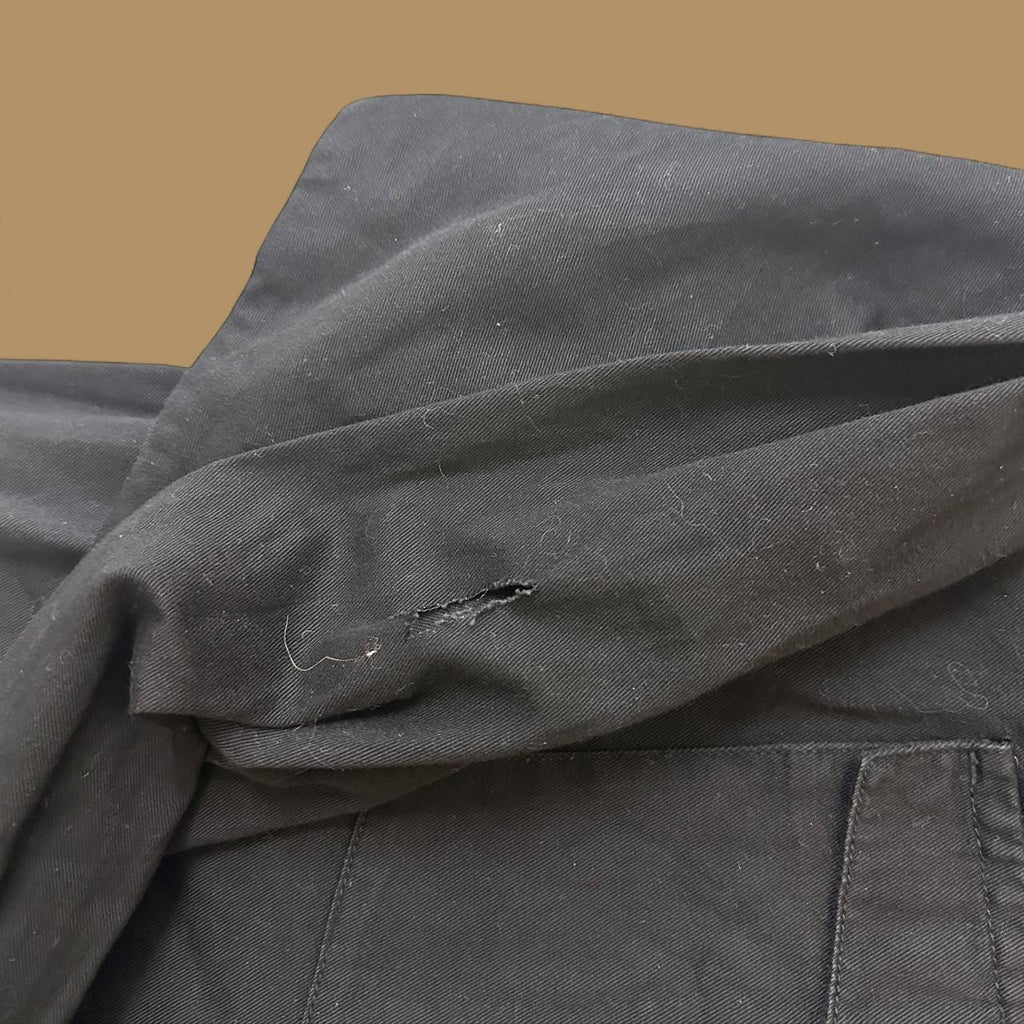 Vintage Lucky Star Plain Denim Shirt Black XXXL