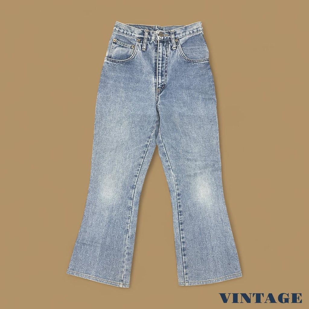 Vintage Y2k Airport Bootcut Jeans Light Blue W25 L26