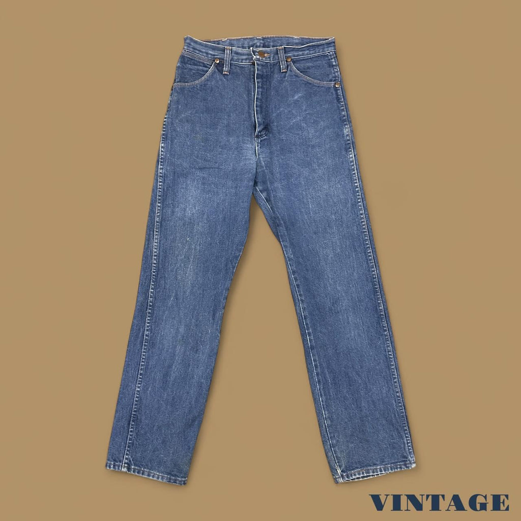 Vintage Wrangler USA Made Straight Leg Boyfriend/Mom Jeans Mid Blue W28 L30