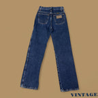 Vintage Wrangler High Waist Bootcut Jeans Dark Blue W22 L27