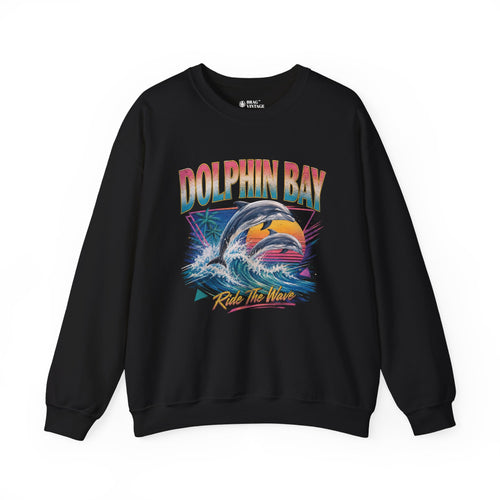 Brag Vintage Originals Retro Dolphin Bay Sweatshirt Black