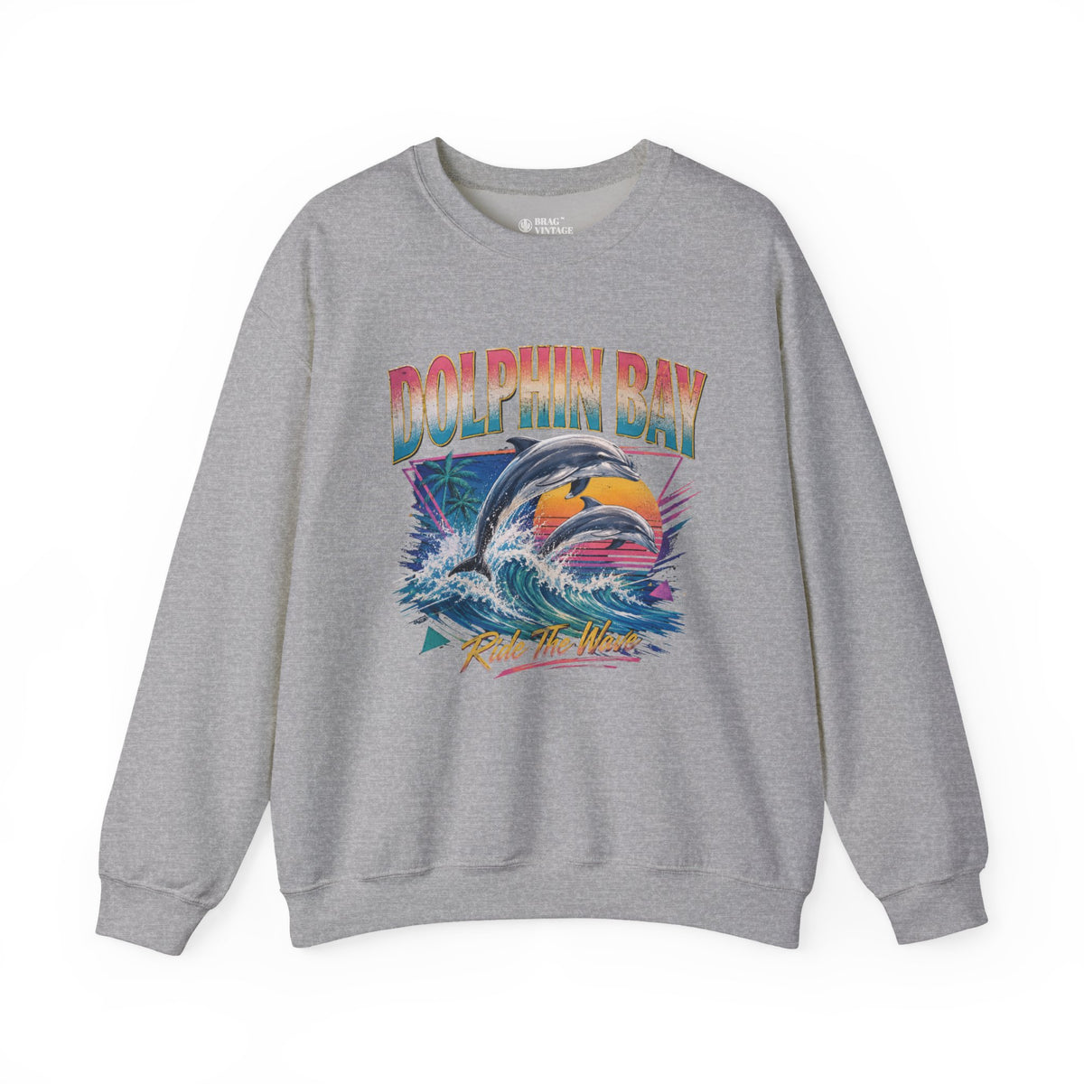 Brag Vintage Originals Retro Dolphin Bay Sweatshirt Sport Grey